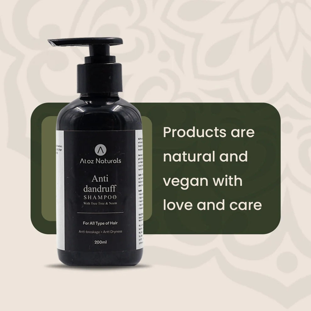 Natural And Vegan Atoz Naturals Anti-Dandruff Shampoo